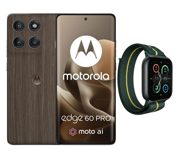Motorola edge 60 pro 5G 12/512GB Walnut 120Hz + watch fit - 1417971 - zdjęcie